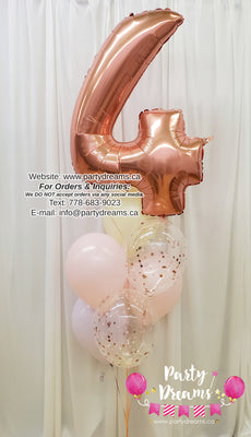 Lovely Surprise ~ Jumbo Number Birthday Balloon Bouquet #246