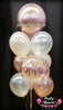 Rose Gold Confetti Bubble Balloon Bouquet #CH18