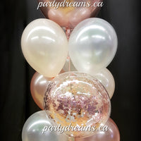 Rose Gold Confetti Bubble Balloon Bouquet #CH18