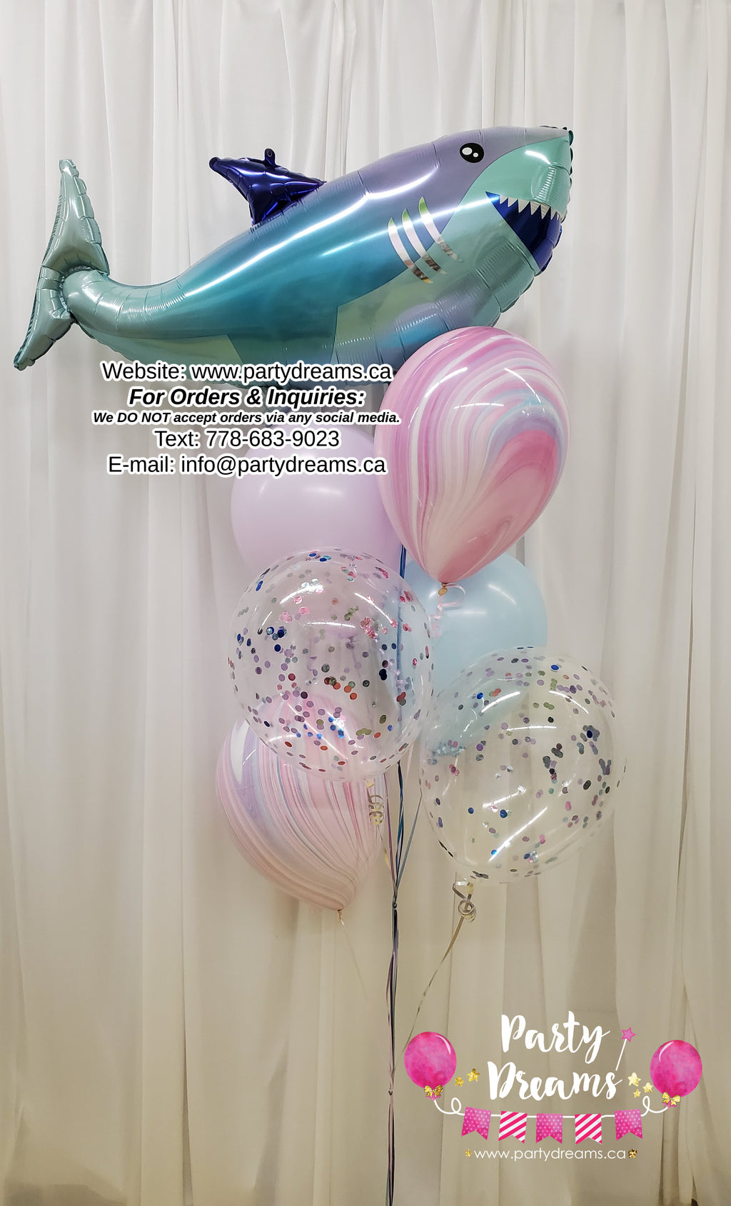 Happy Shark! ~ Birthday Balloon Bouquet #221