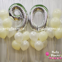 Lovely Yellow ~ Jumbo Number Birthday Balloon Bouquet Set #187