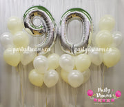 Lovely Yellow ~ Jumbo Number Birthday Balloon Bouquet Set #187