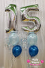 Silver Jumbo Number & Confetti Balloon Bouquet Set #JC05