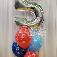 Jumbo Number Birthday Balloon Bouquet Set #304