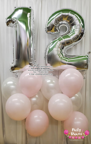 Jumbo Number Birthday Balloon Bouquet Set #303