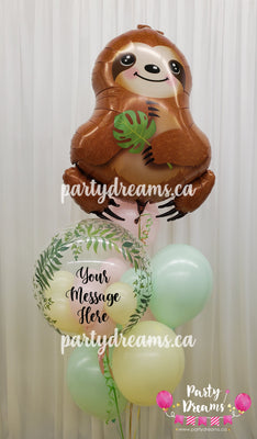 Sloth Party~ Birthday Balloon Bouquet #154