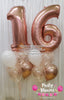 Angel Blush ~ Jumbo Number Birthday Balloon Bouquet Set #129