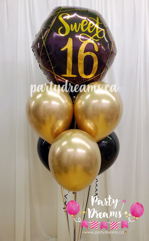 Sweet 16 Celebration ~ Birthday Balloon Bouquet #162