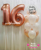 Soft & Sweet! ~ Jumbo Number & Bespoke Bubble Balloon Bouquet Set #SA01