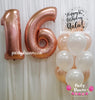 Soft & Sweet! ~ Jumbo Number & Bespoke Bubble Balloon Bouquet Set #SA01