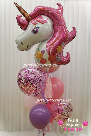 Deluxe Unicorn ~ Birthday Balloon Bouquet #28