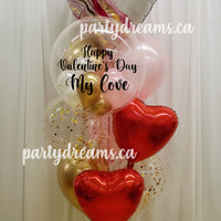 My Perfect Love ~ Valentine's Day Bespoke Bubble Balloon Bouquet #170
