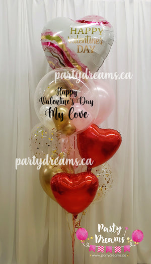 My Perfect Love ~ Valentine's Day Bespoke Bubble Balloon Bouquet #170