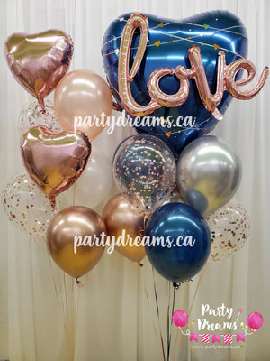 Midnight Romance ~ Balloon Bouquet Set #231