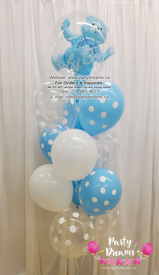 Baby Boy Bubble Balloon Bouquet #BB23