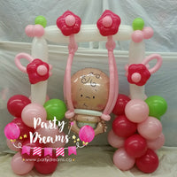 Welcome Baby Girl on Swing (Medium) #BBS11