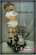 Balloon Sculpture - Girl with Cat (Medium) #BP13