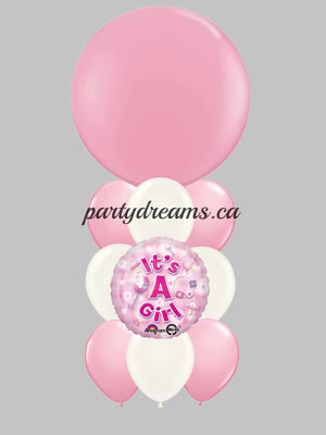 It's A Girl Balloon Bouquet #BB5