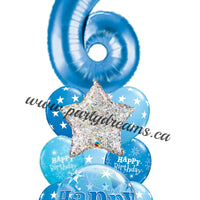 Jumbo Number Birthday Balloons Bouquet #BDH12